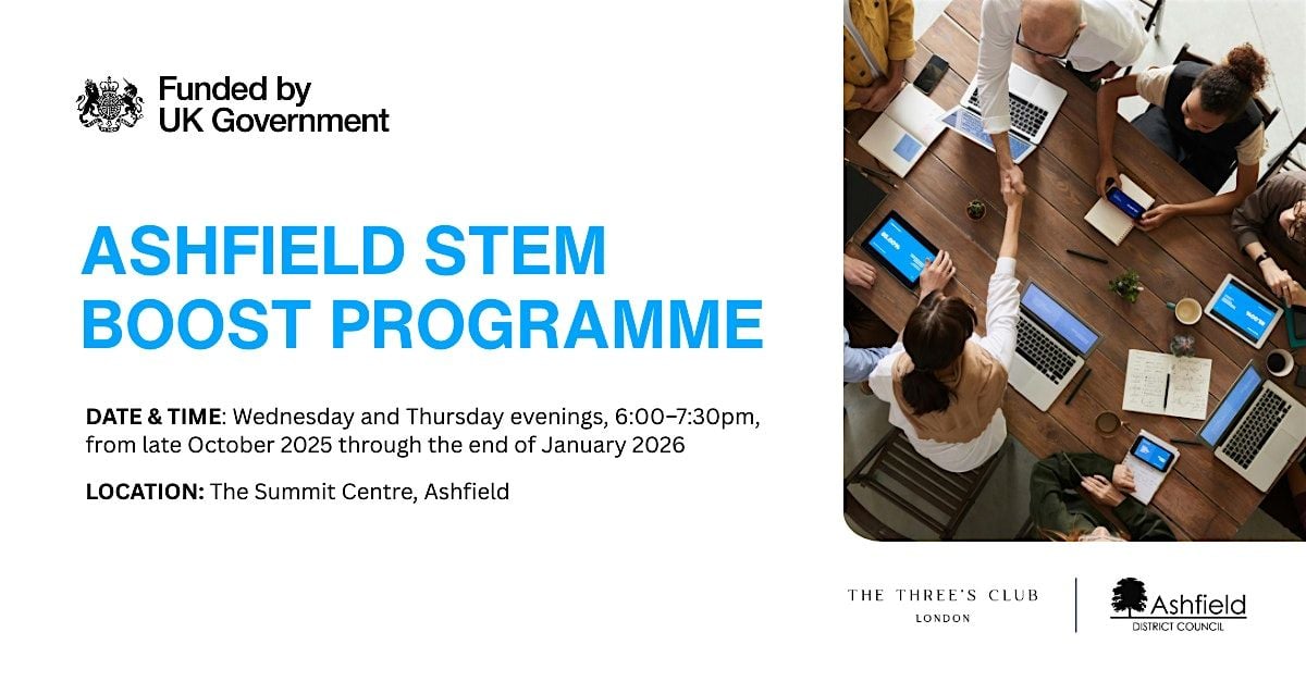 Ashfield STEM Boost Workshop | Event in Kirkby-in-Ashfield | AllEvents