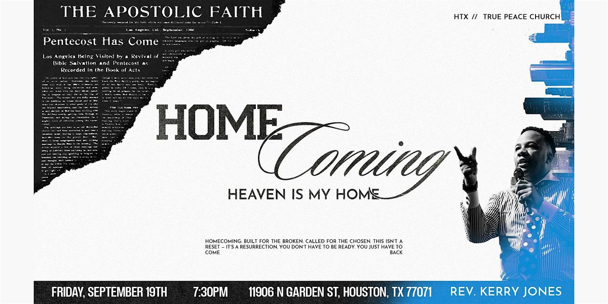 Homecoming Service, 19 September | Event in Houston | AllEvents