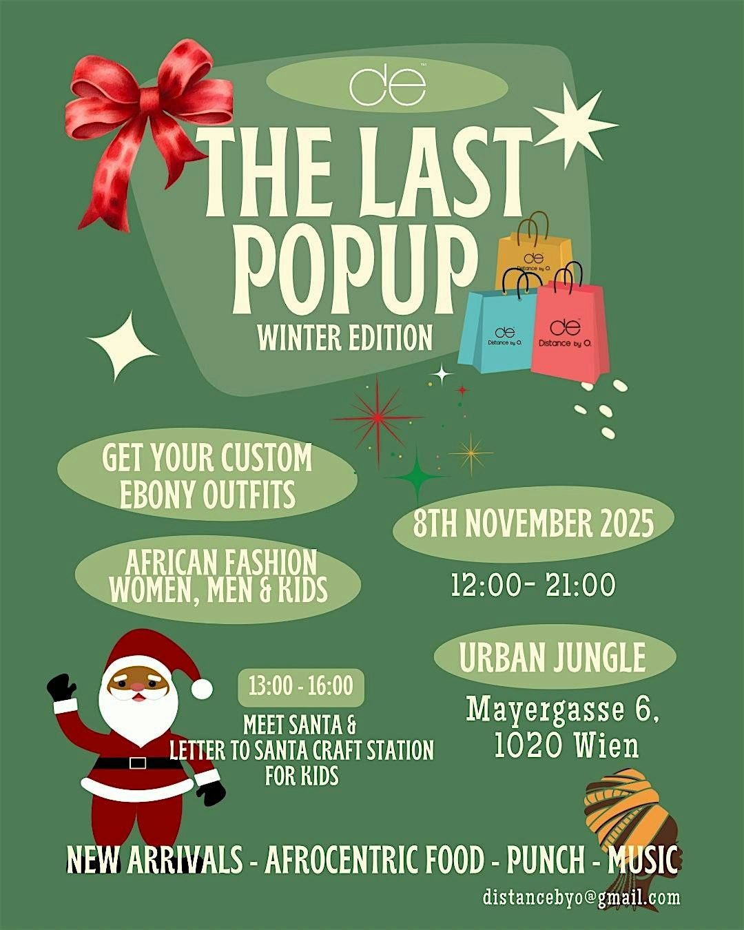 DISTANCE BY O. - POP UP, 8 November | Event in Wien | AllEvents