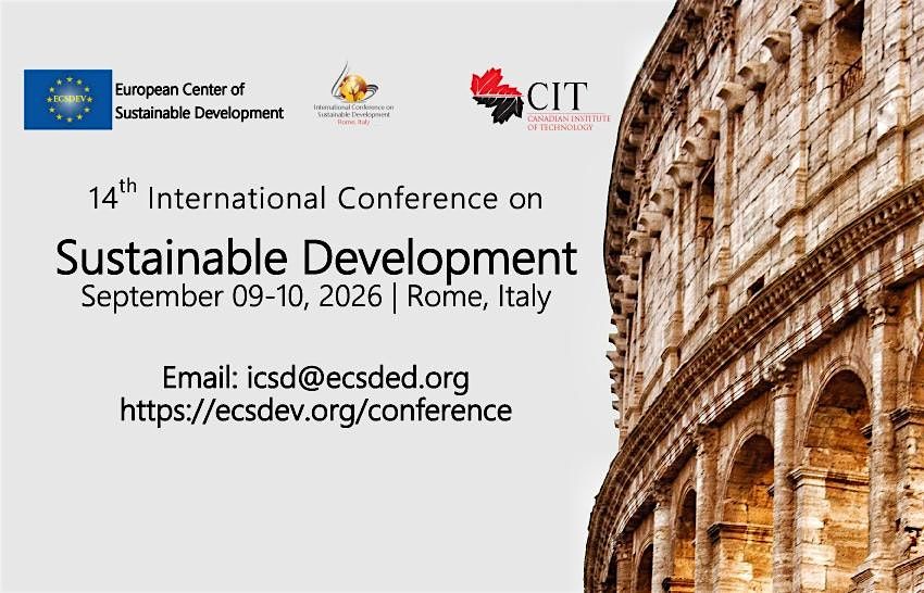 ICSD 2026 14th International Conference on Sustainable Development, 9 September | Event in Rome | AllEvents