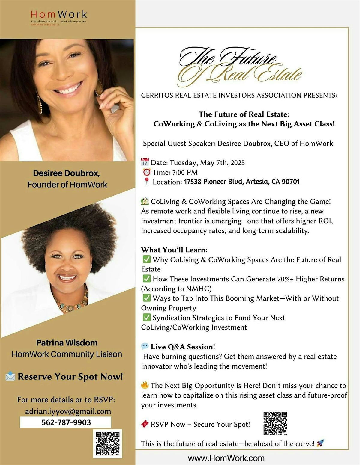 Cerritos Real Estate Investors Association: Future of Real Estate "Homwork" | Event in Artesia | AllEvents