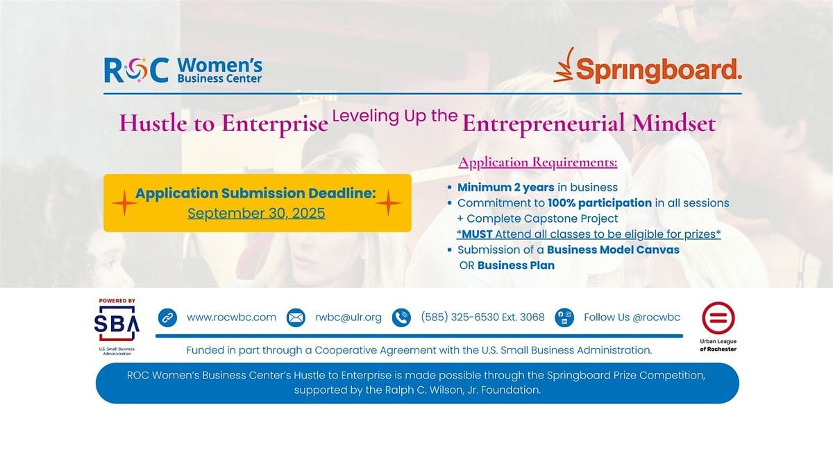 Hustle to Enterprise Leveling Up the Entrepreneurial Mindset, 8 October | Event in Rochester | AllEvents