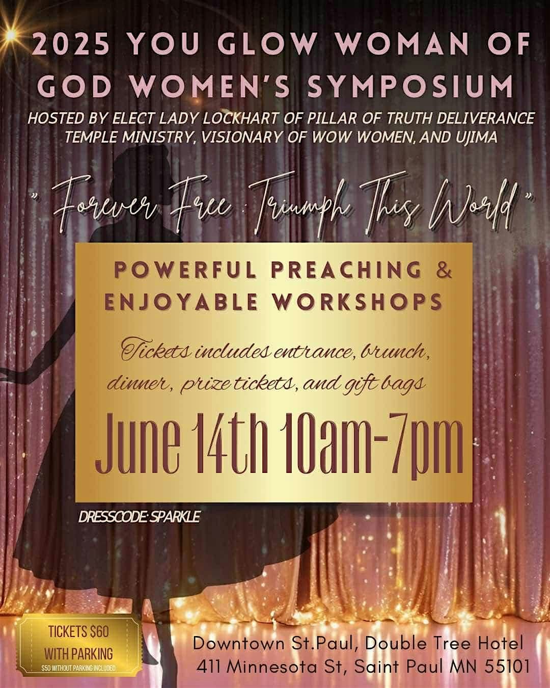 "You Glow, Woman of God" Women's Symposium Forever Free Triumph This World!, 14 June | Event in Saint Paul