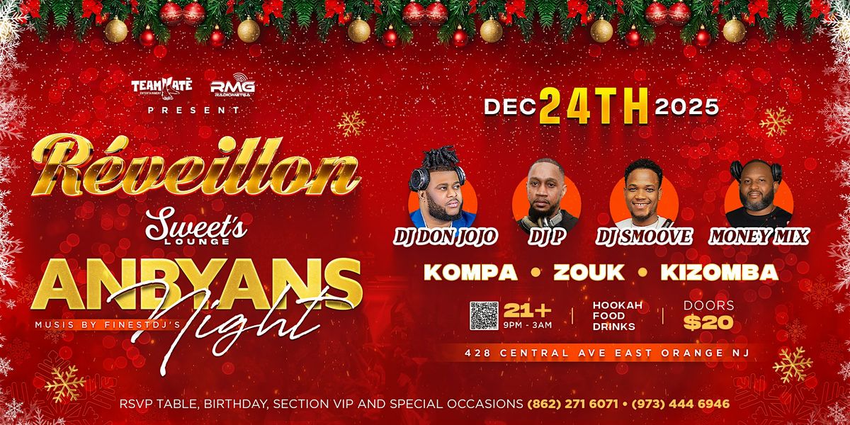 ANBYANS NIGHT " RÉVEILLON ", 24 December | Event in East Orange | AllEvents