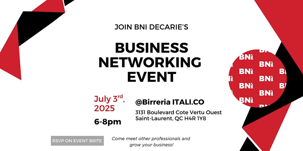 Business Networking for Professionals, 3 July | Event in Montreal | AllEvents