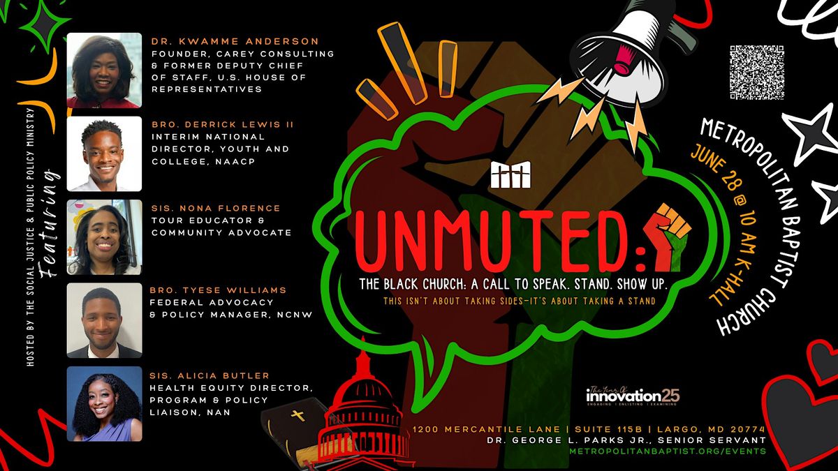Unmuted: The Black Church – A Call to Speak, Stand, and Show Up, 28 June | Event in Largo | AllEvents