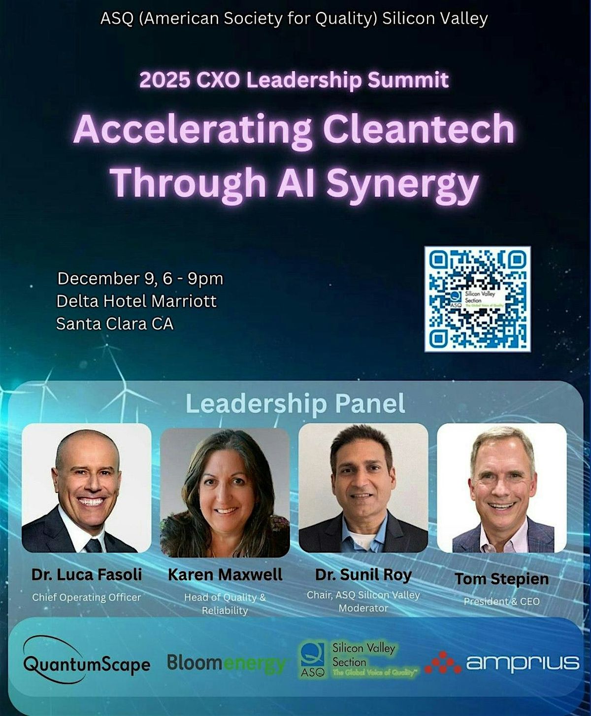 Accelerating Cleantech through AI Synergy: ASQ, 9 December | Event in Santa Clara | AllEvents