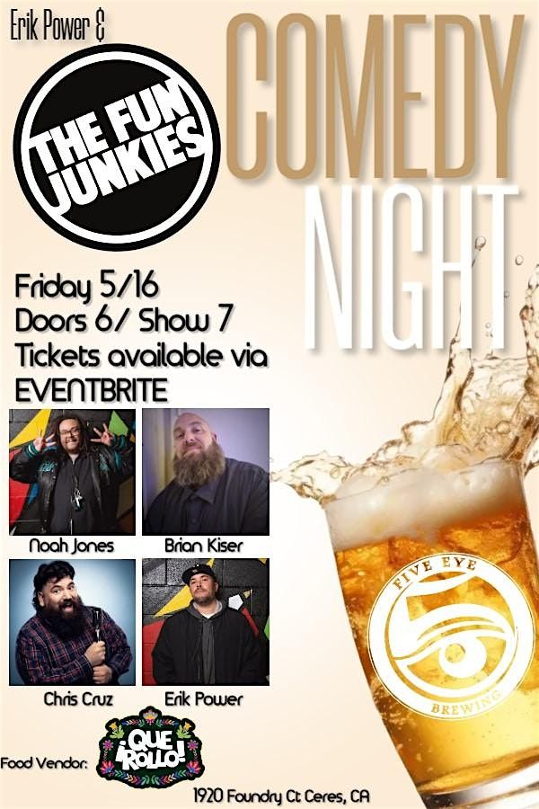 Erik Power & The Fun Junkies present Comedy Night at Five Eye Brewing, 16 May | Event in Ceres | AllEvents