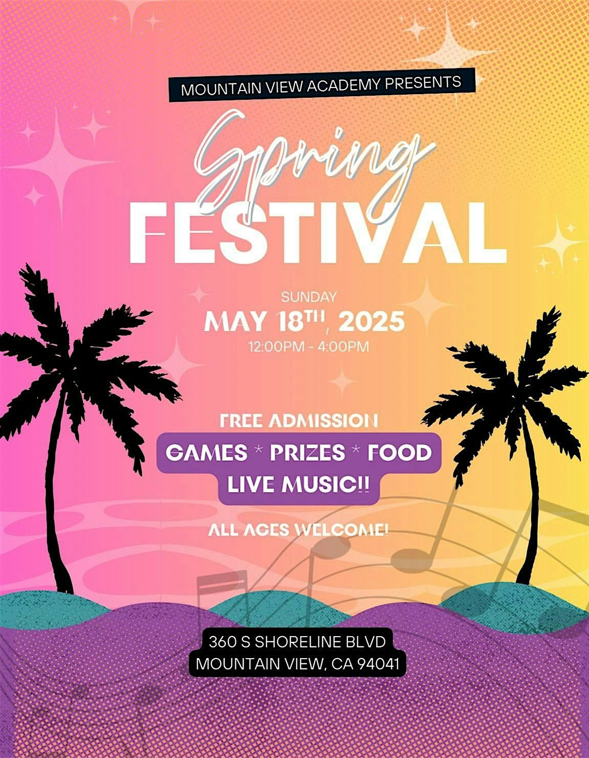Mountain View Academy Spring Festival, 18 May | Event in Mountain View | AllEvents