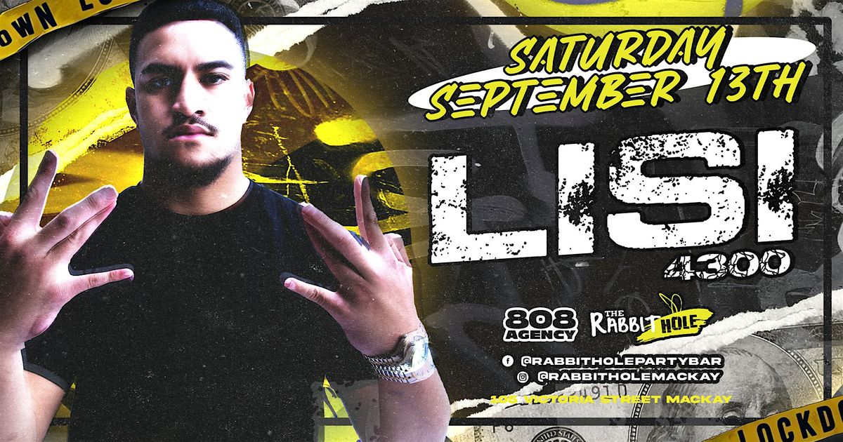 LISI LIVE @The Rabbit Hole Sat Sept 13Th, 13 September | Event in Mackay | AllEvents