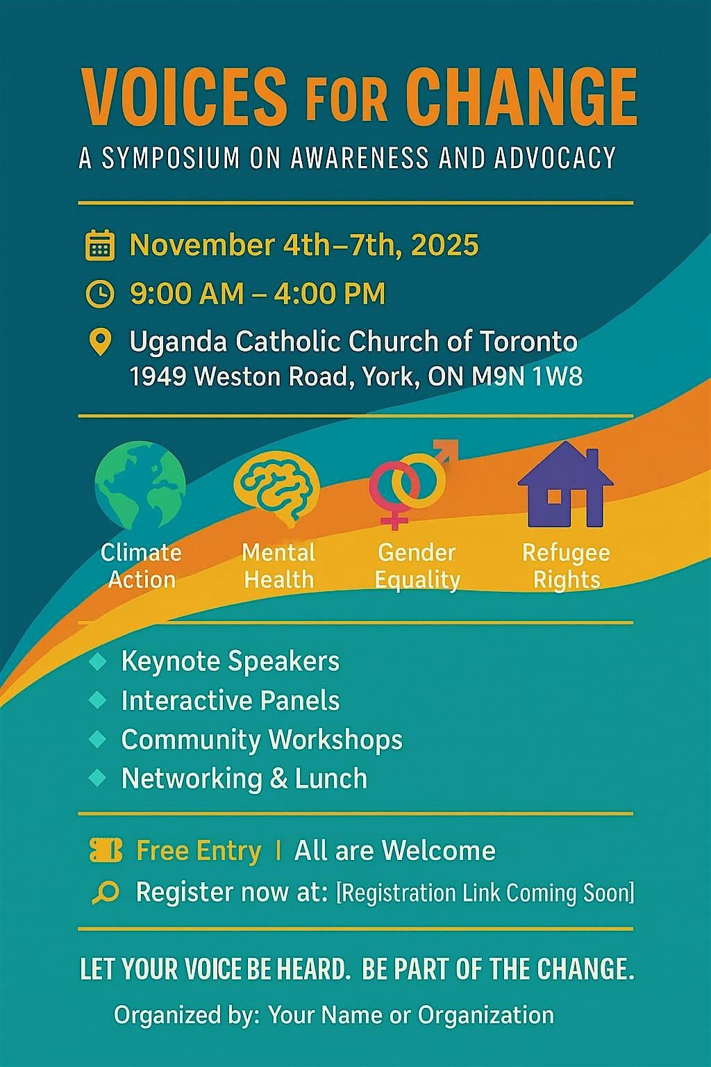|Voices for Change: A Symposium on Awareness and Advocacy, 4 November | Event in Toronto | AllEvents