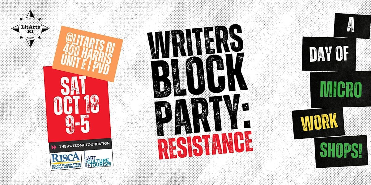 Writers' Block Party: Resistance!, 18 October | Event in Providence | AllEvents