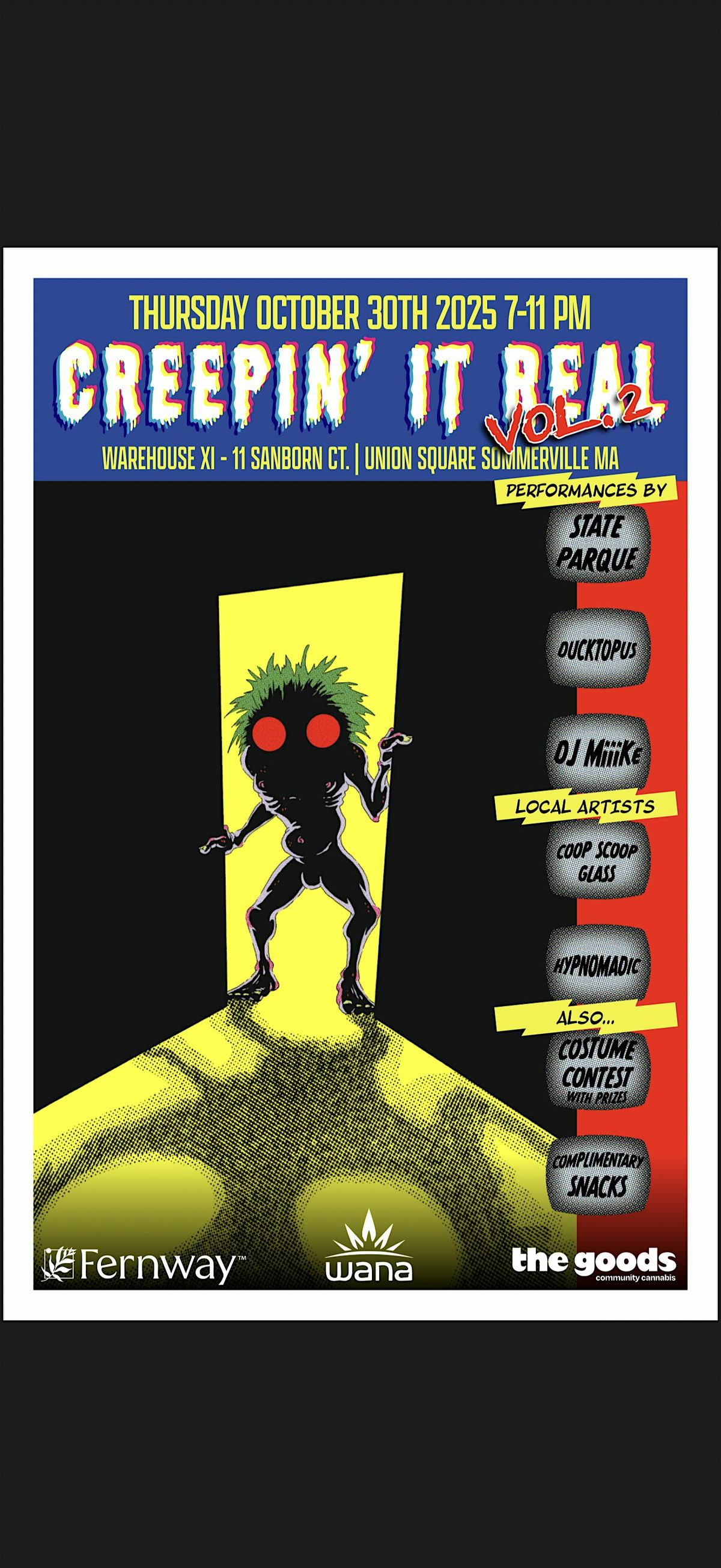 Creepin’ It Real Vol. 2, 30 October | Event in Somerville | AllEvents