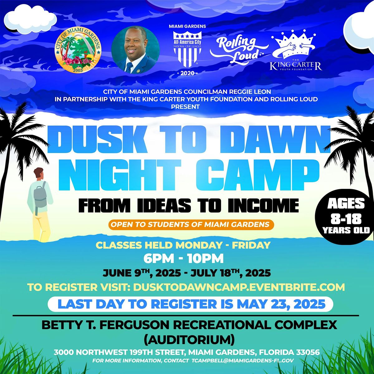 Dusk to Dawn Summer Night Camp, 24 May | Event in Miami Gardens | AllEvents