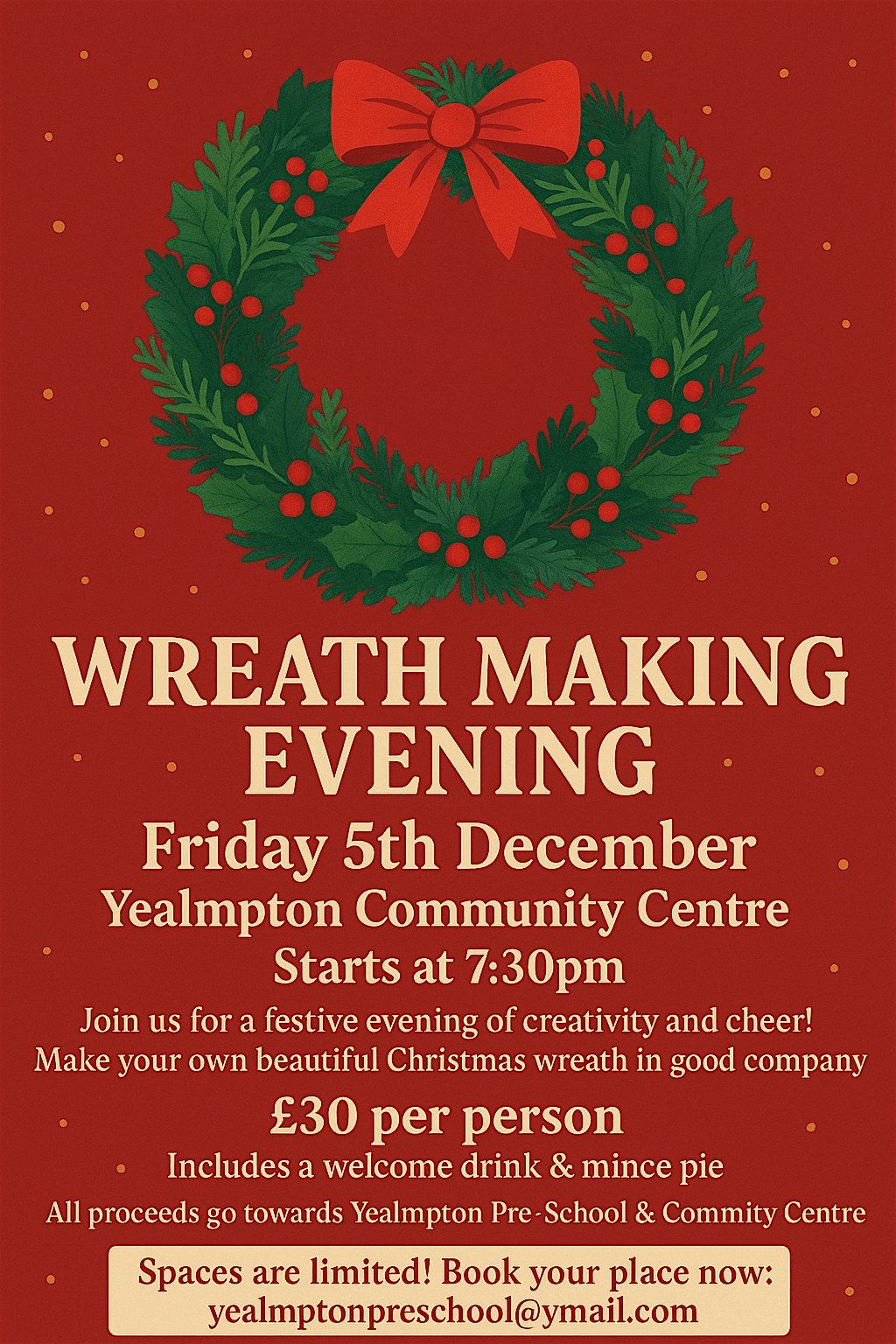 Christmas wreath making, 5 December | Event in Yealmpton | AllEvents