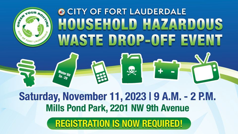 Household Hazardous Waste DropOff Event, Mills Pond Park, Fort