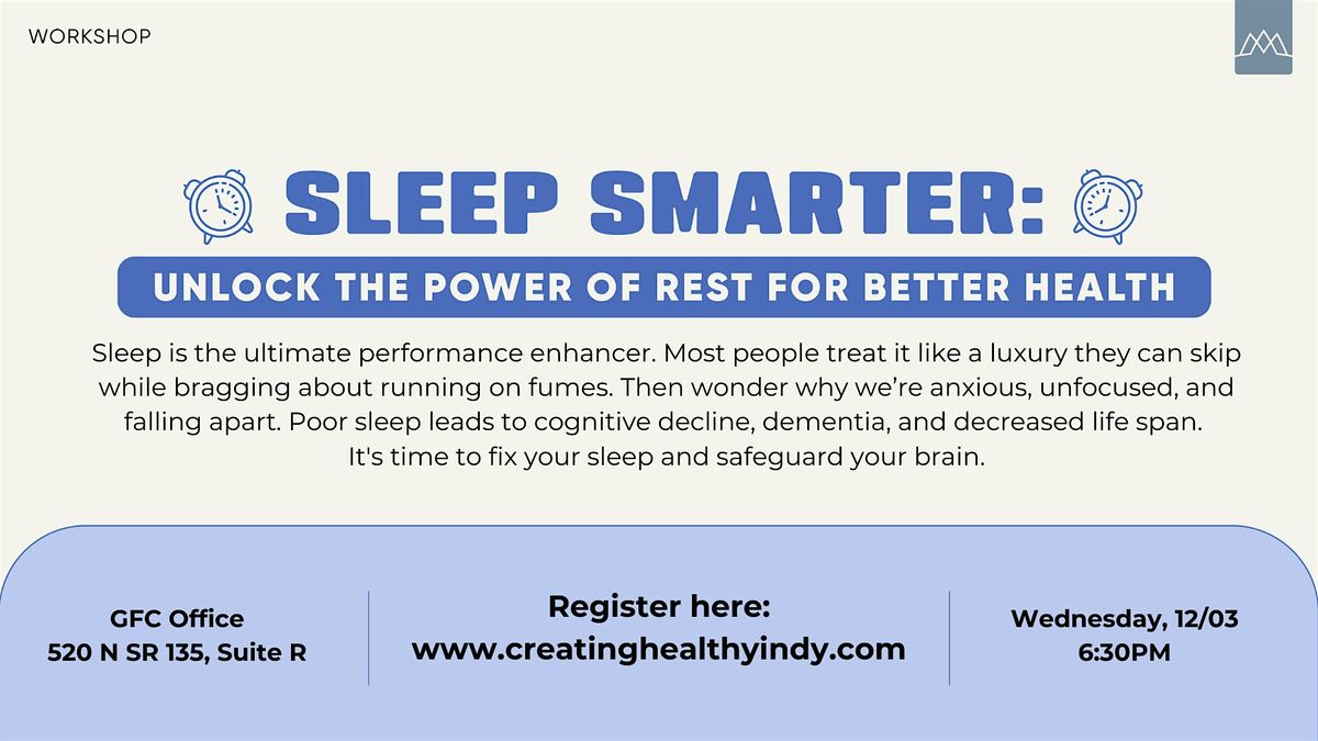 Sleep Smarter: Unlock the Power of Rest for Better Health, 3 December | Event in Greenwood | AllEvents