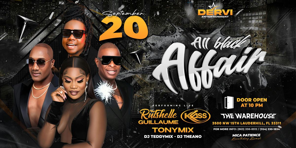 All Black Affair Performing live (Klass, Rutshelle  Guillaume, Tonymix), 20 September | Event in Lauderhill