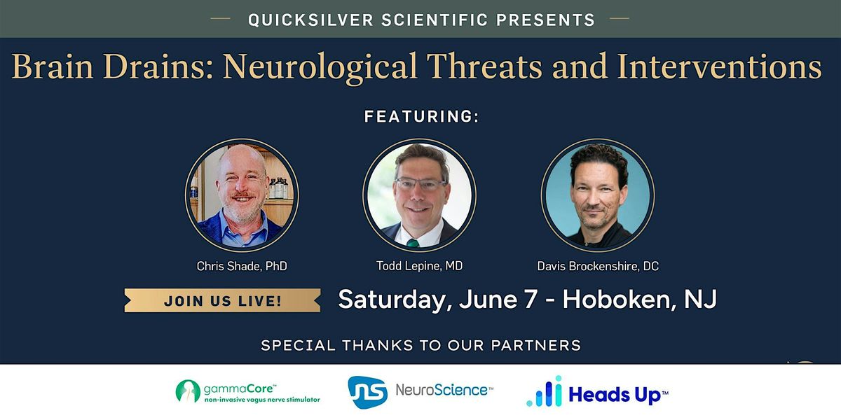 Brain Drains: Neurological Threats and Interventions, 7 June | Event in Hoboken | AllEvents