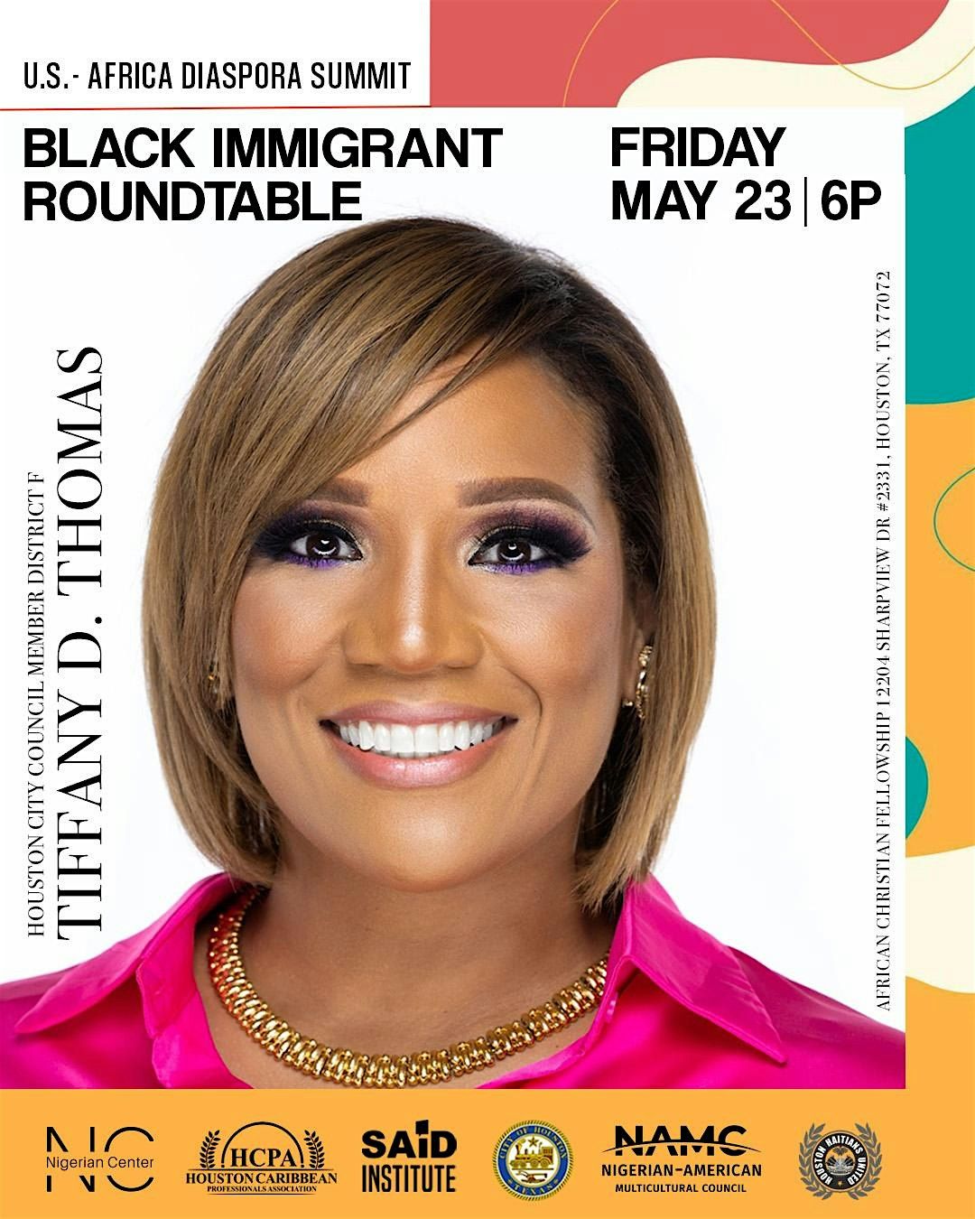 BLACK IMMIGRANT  ROUNDTABLE BY TIFFANY THOMAS U.S. AFRICA  DIASPORA  SUMMIT, 23 May | Event in Houston | AllEvents