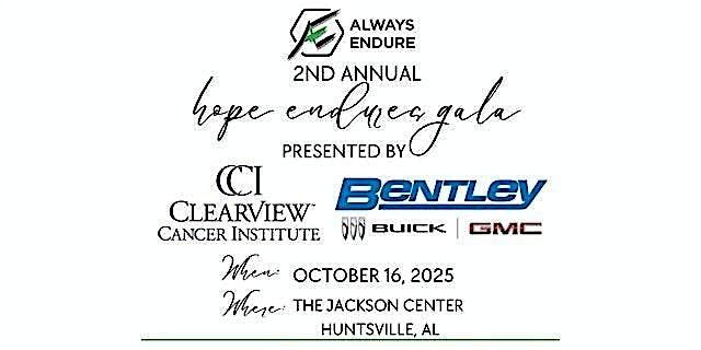 2nd Annual Hope Endure's Gala, 16 October | Event in Huntsville | AllEvents