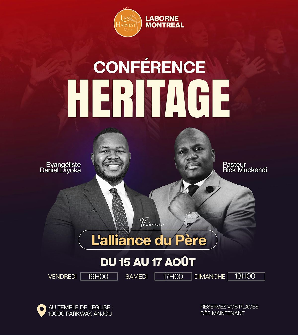 Conférence HÉRITAGE, 15 August | Event in Montréal | AllEvents