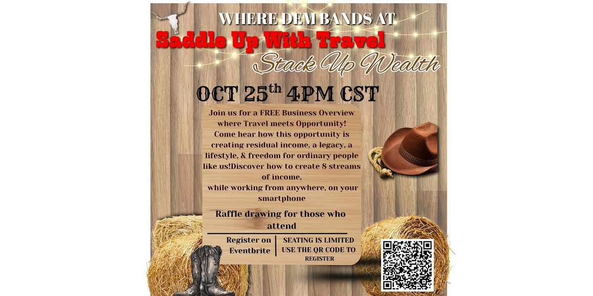 Saddle Up With Travel & Stack Up Wealth, 25 October | Event in Pensacola | AllEvents