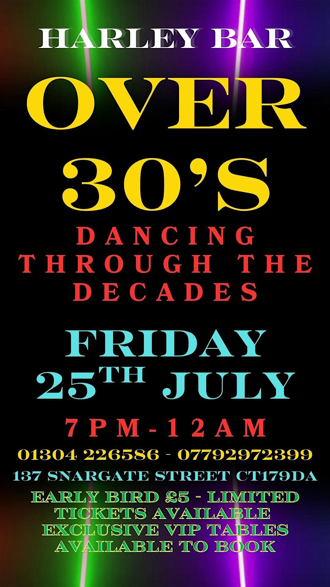 Over 30’s Night - Dancing Through The Decades | Event in Dover | AllEvents