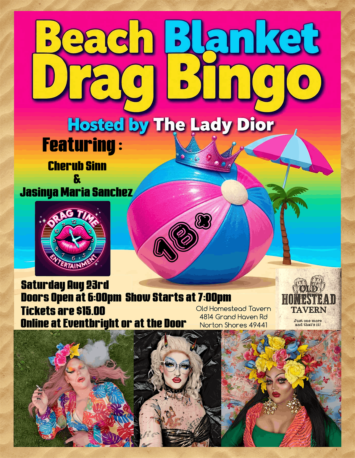 Beach Blanket Drag Bingo, 23 August | Event in Norton Shores | AllEvents