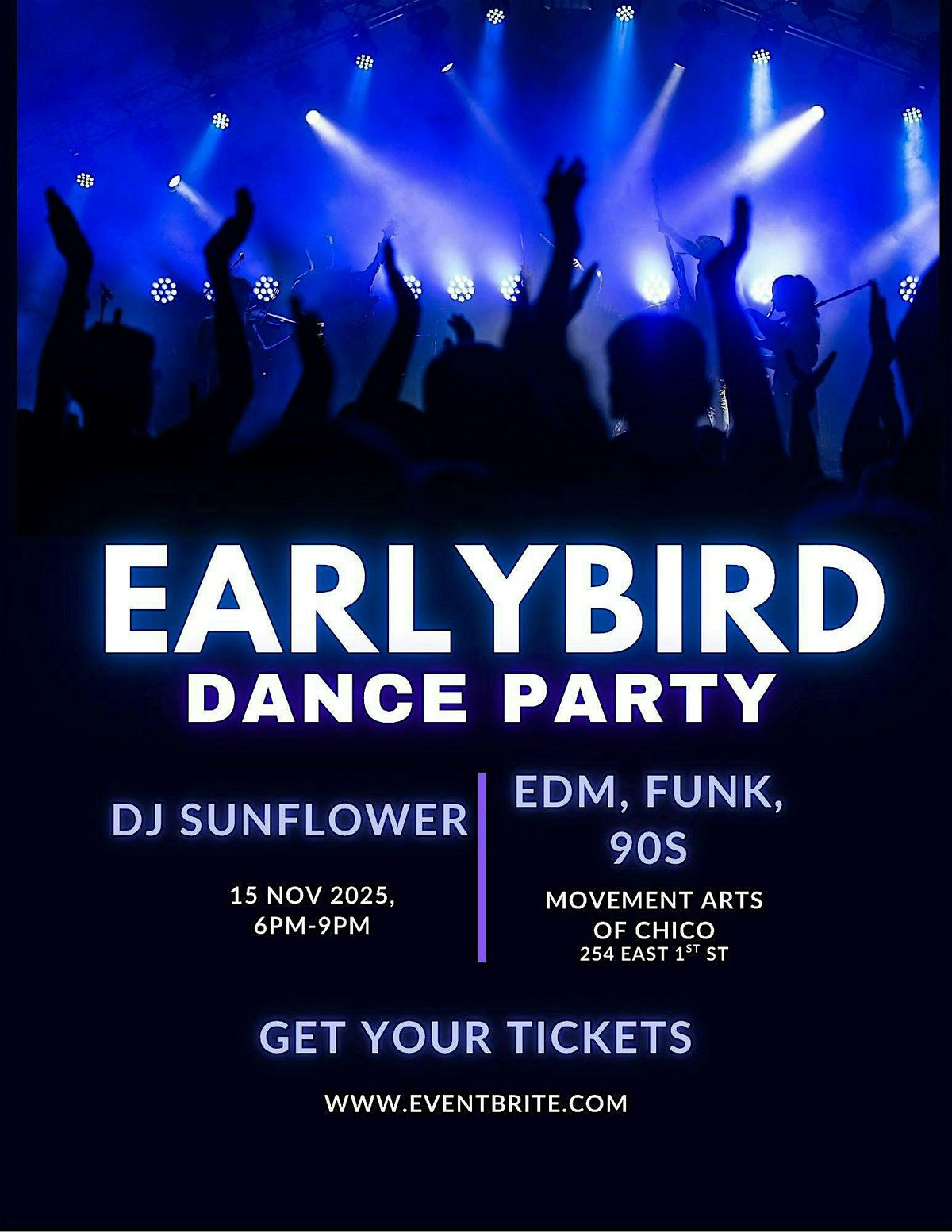 Earlybird Dancy Party, 15 November | Event in Chico | AllEvents