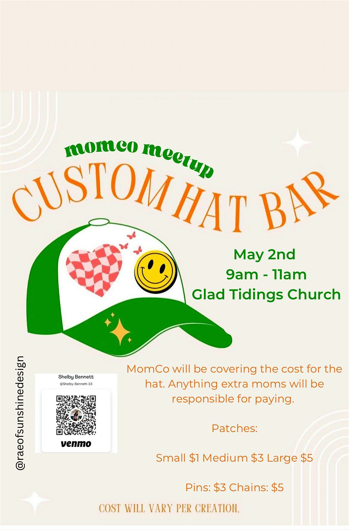MomCo Meetup - Custom Hat Bar | Event in Hanford | AllEvents