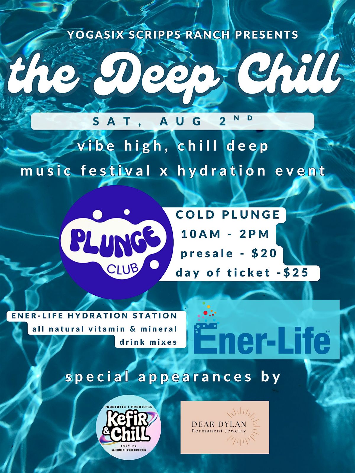 YogaSix Presents: The Deep Chill  Music Festival x Hydration Event, 2 August | Event in San Diego | AllEvents