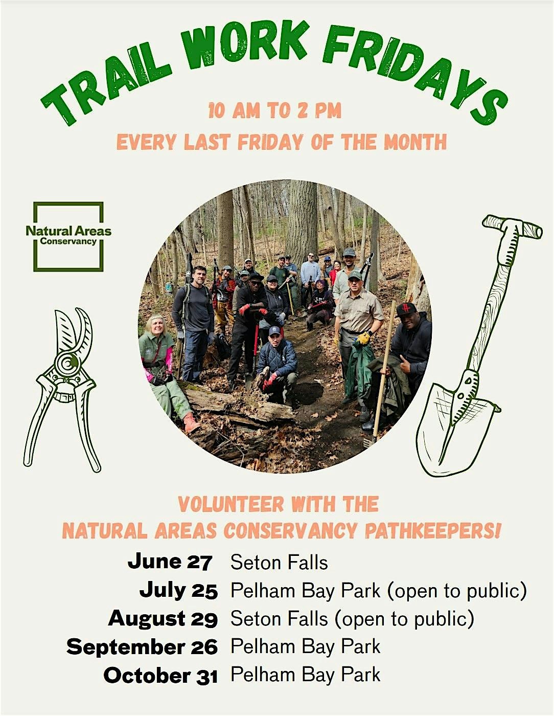 Seton Falls Park Structure Builder Trail Work Fridays, 29 August | Event in Bronx | AllEvents
