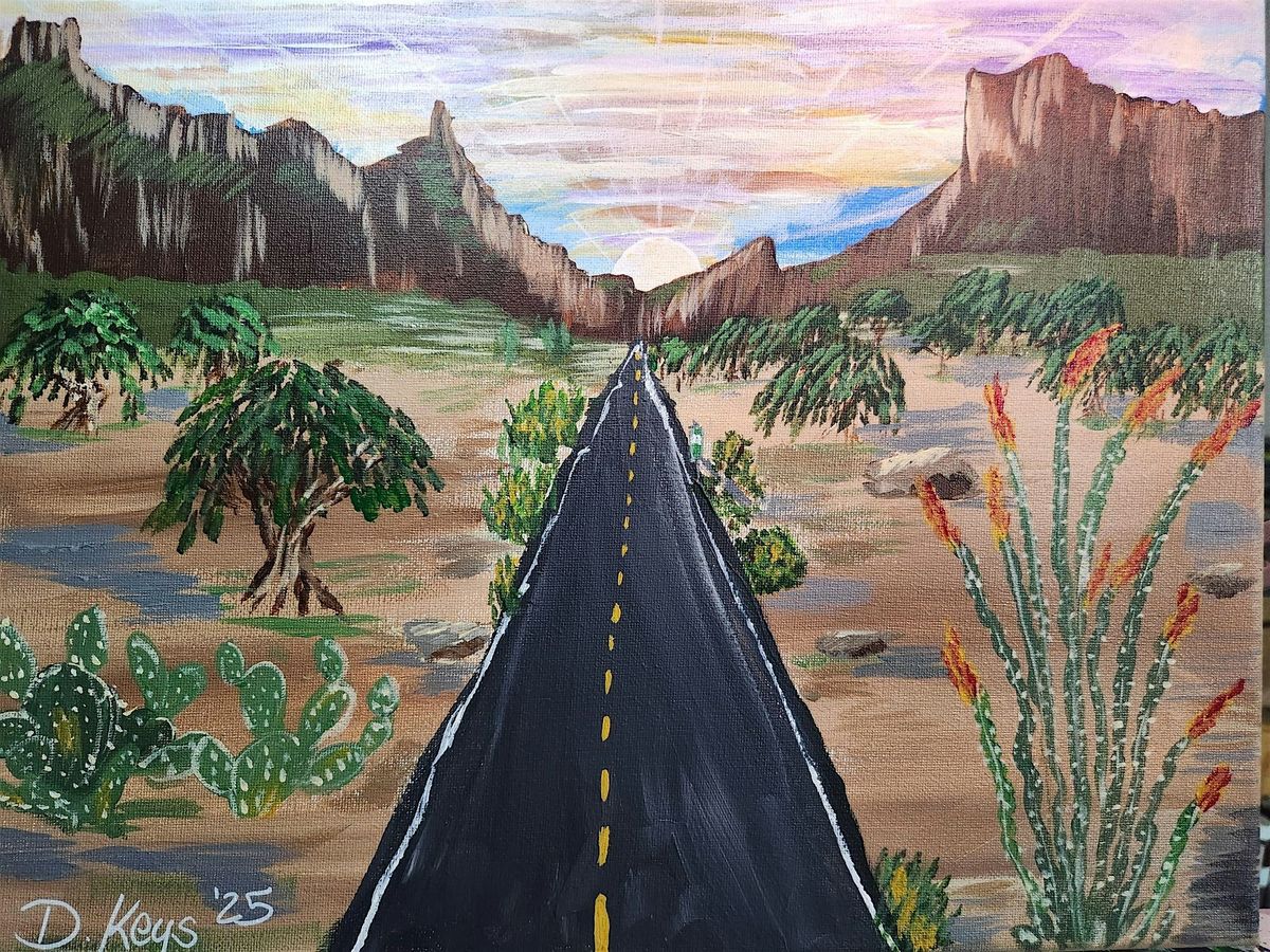 Copy of Paint & Sip - Octotillo Sunrise @ BlackRock Brewers, 9 September | Event in Tucson | AllEvents