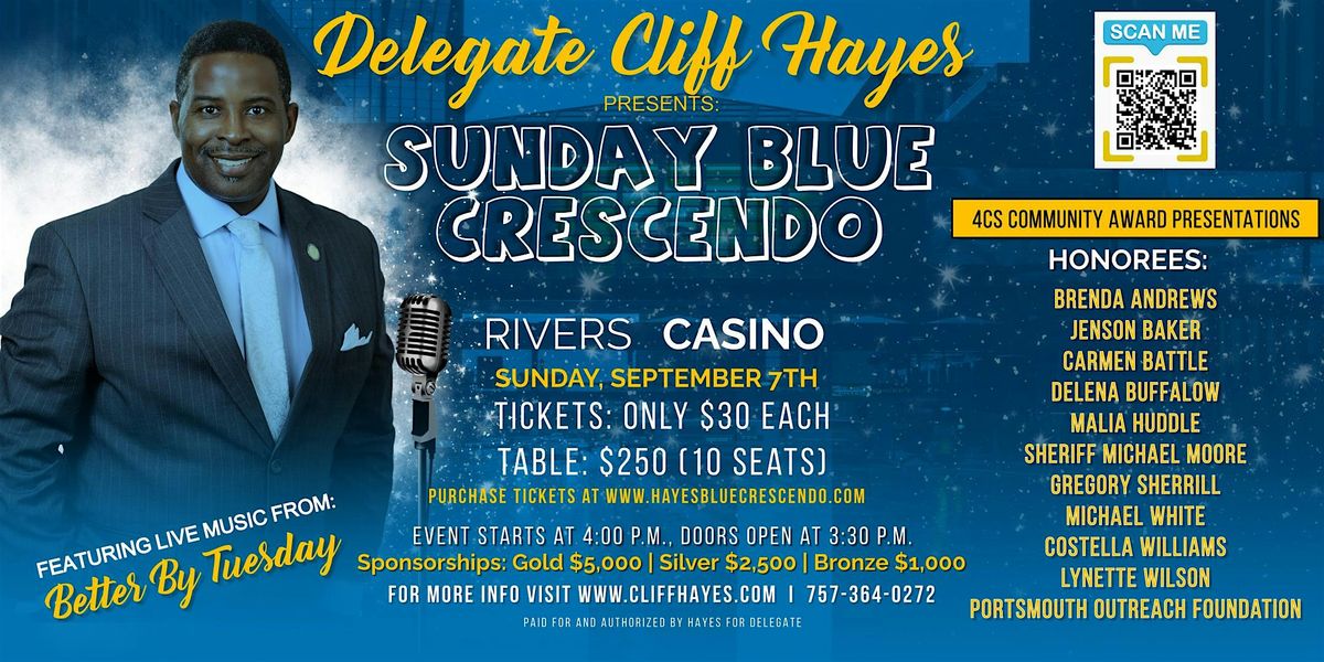 Delegate Cliff Hayes Presents: Blue Crescendo, 7 September | Event in Portsmouth | AllEvents