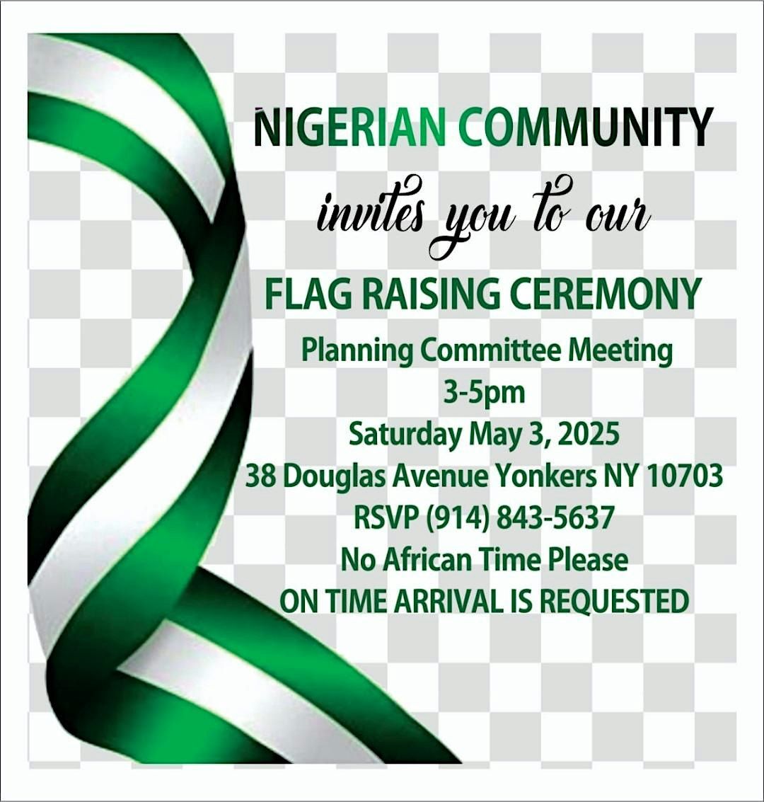 Nigerian Flag Raising Committee, 3 May | Event in Yonkers | AllEvents