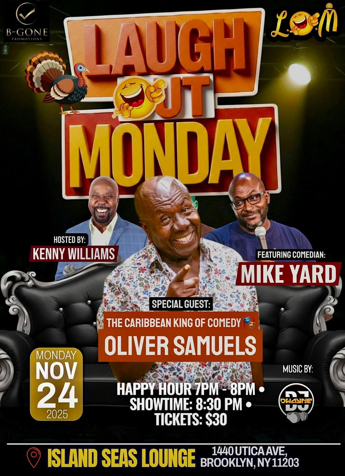 LAUGH OUT MONDAY WITH SPECIAL GUEST OLIVER SAMUELS | Event in Brooklyn | AllEvents