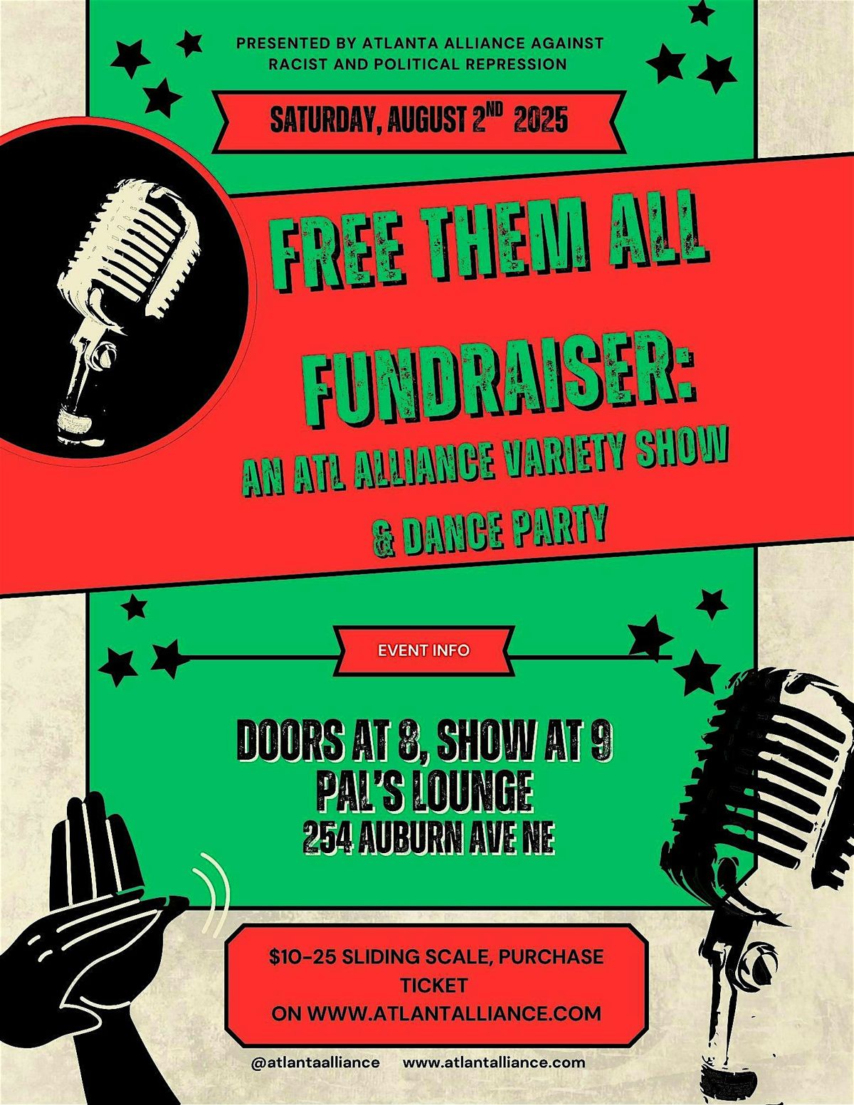 Free Them All Fundraiser: An ATL Alliance Variety Show and Dance Party, 2 August | Event in Atlanta | AllEvents