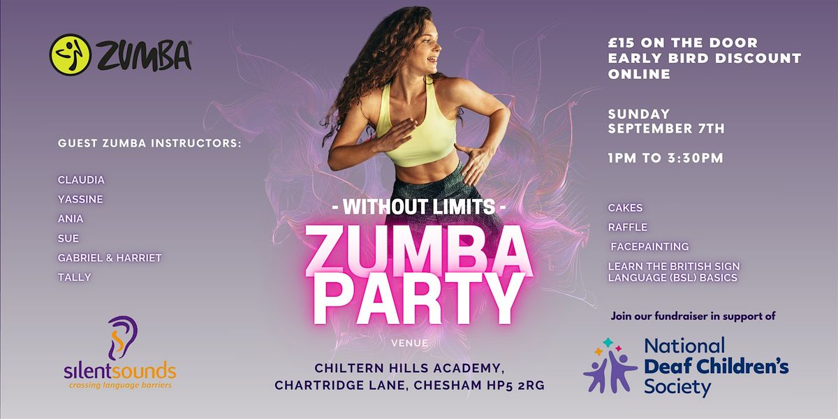 Without limits| Zumbathon for the National Deaf Children's Society (NDCS), 7 September | Event in Chesham