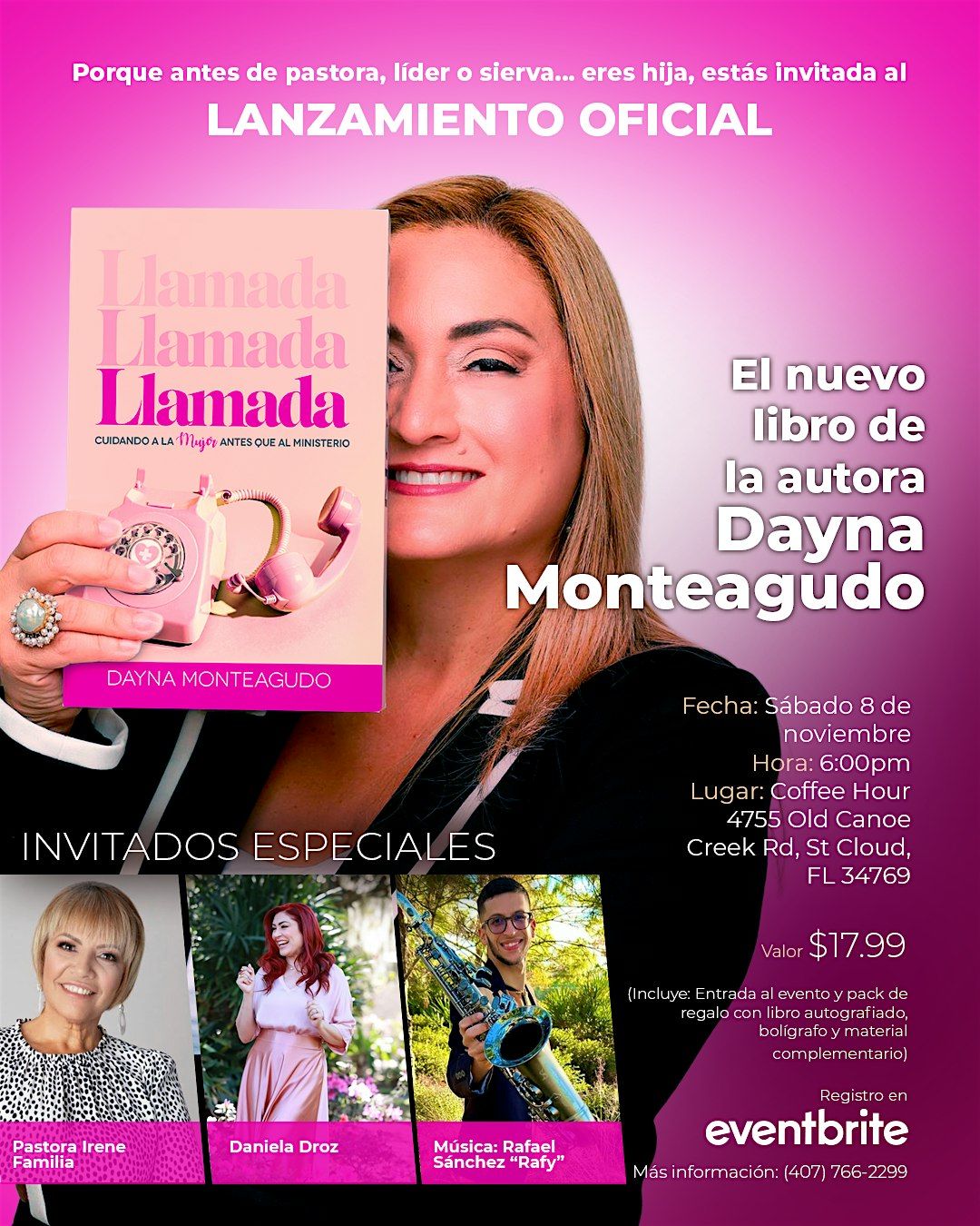 Lanzamiento Libro: Llamada, 8 November | Event in St. Cloud | AllEvents