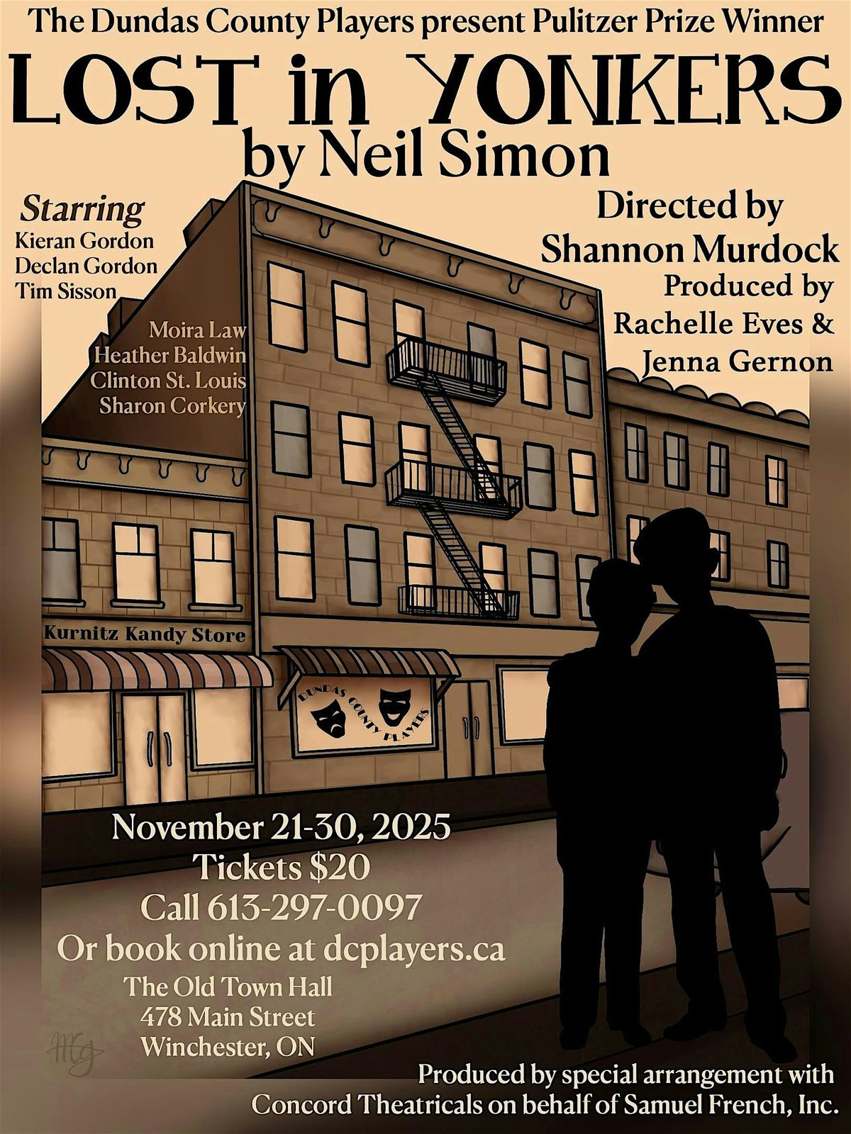 DCP Presents Neil Simon's Lost in Yonkers, 21 November | Event in Winchester | AllEvents