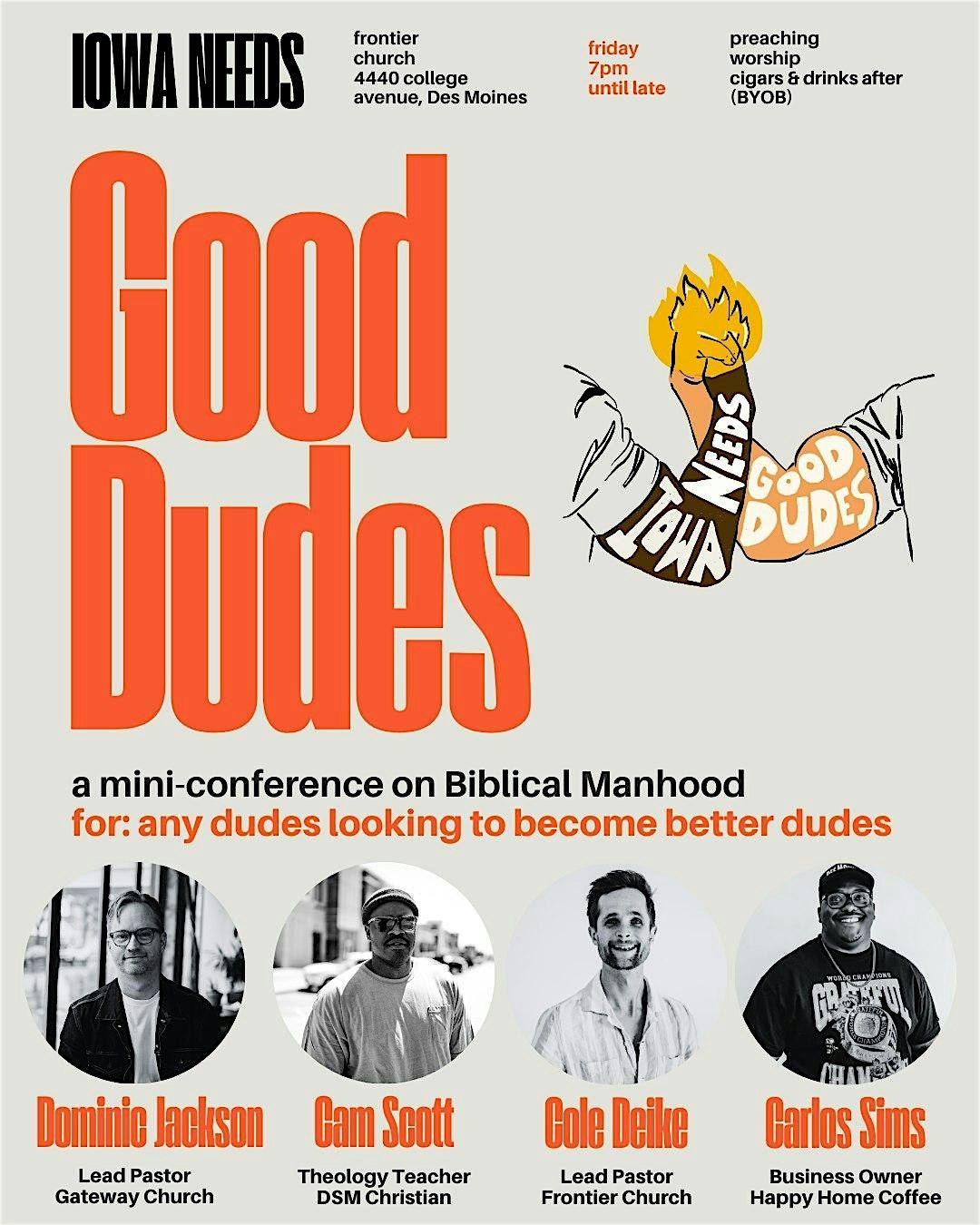 Iowa Needs Good Dudes Mini-Conference, 23 May | Event in Des Moines | AllEvents