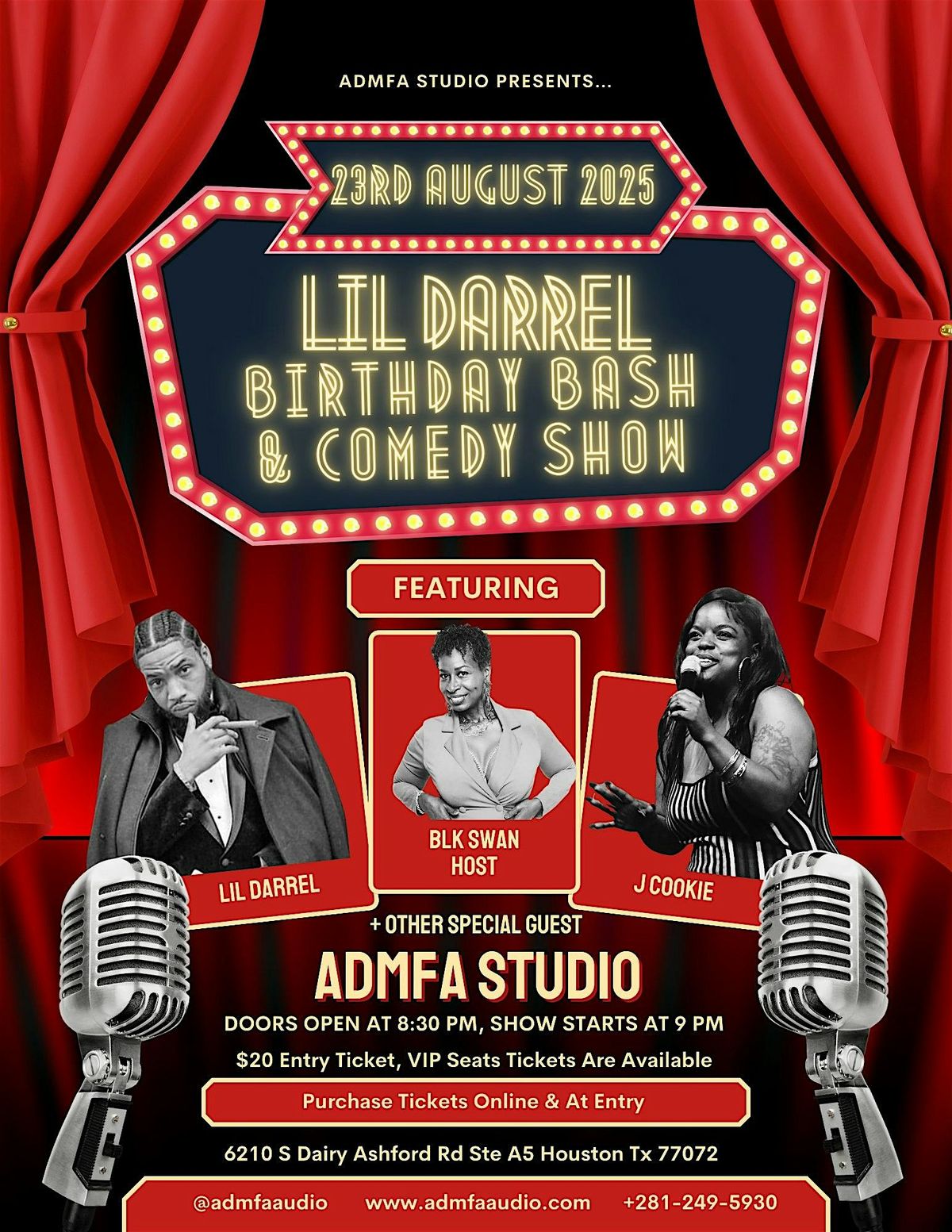 Lil Darrel Birthday Bash & Comedy Show, 23 August | Event in Houston | AllEvents