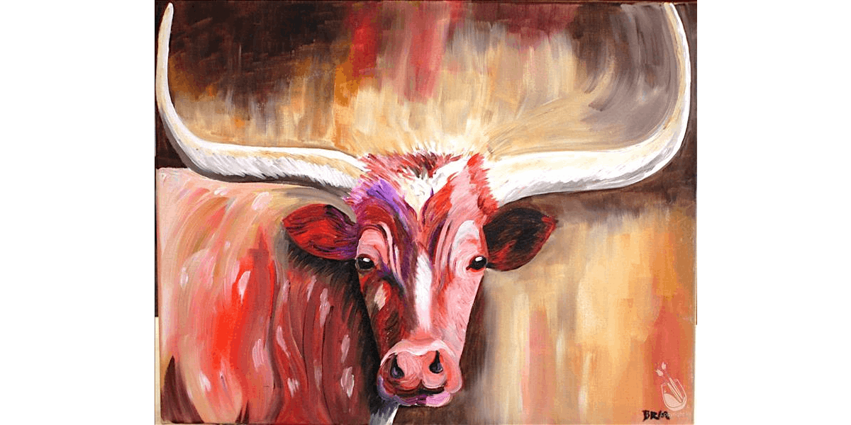 Long-Horned Bull - Paint and Sip in New Braunfels | Classpop!™, 16 August | Event in New Braunfels | AllEvents