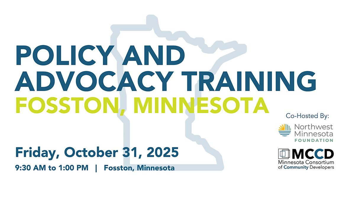 NWMF & MCCD Policy and Advocacy Training - Northwest, Minnesota, 31 October | Event in Fosston | AllEvents