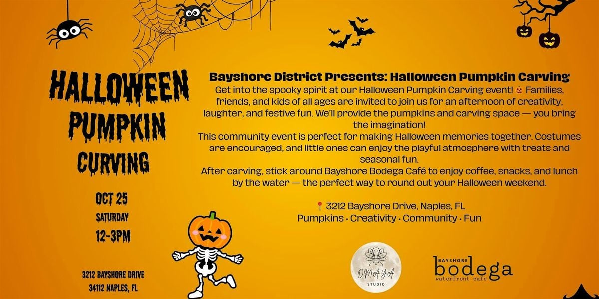 Bayshore District Presents: Halloween Pumpkin Carving, 25 October | Event in Naples | AllEvents