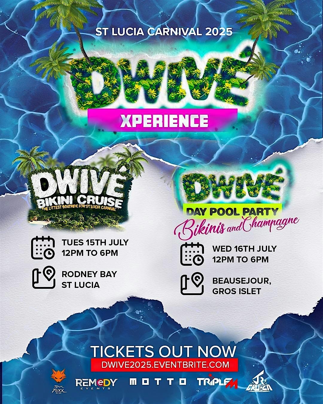 DWIVE XPERIENCE  ST LUCIA - 2 DAY EVENT- JULY 15TH & 16TH - CRUISE + POOL | Event in Gros Islet | AllEvents
