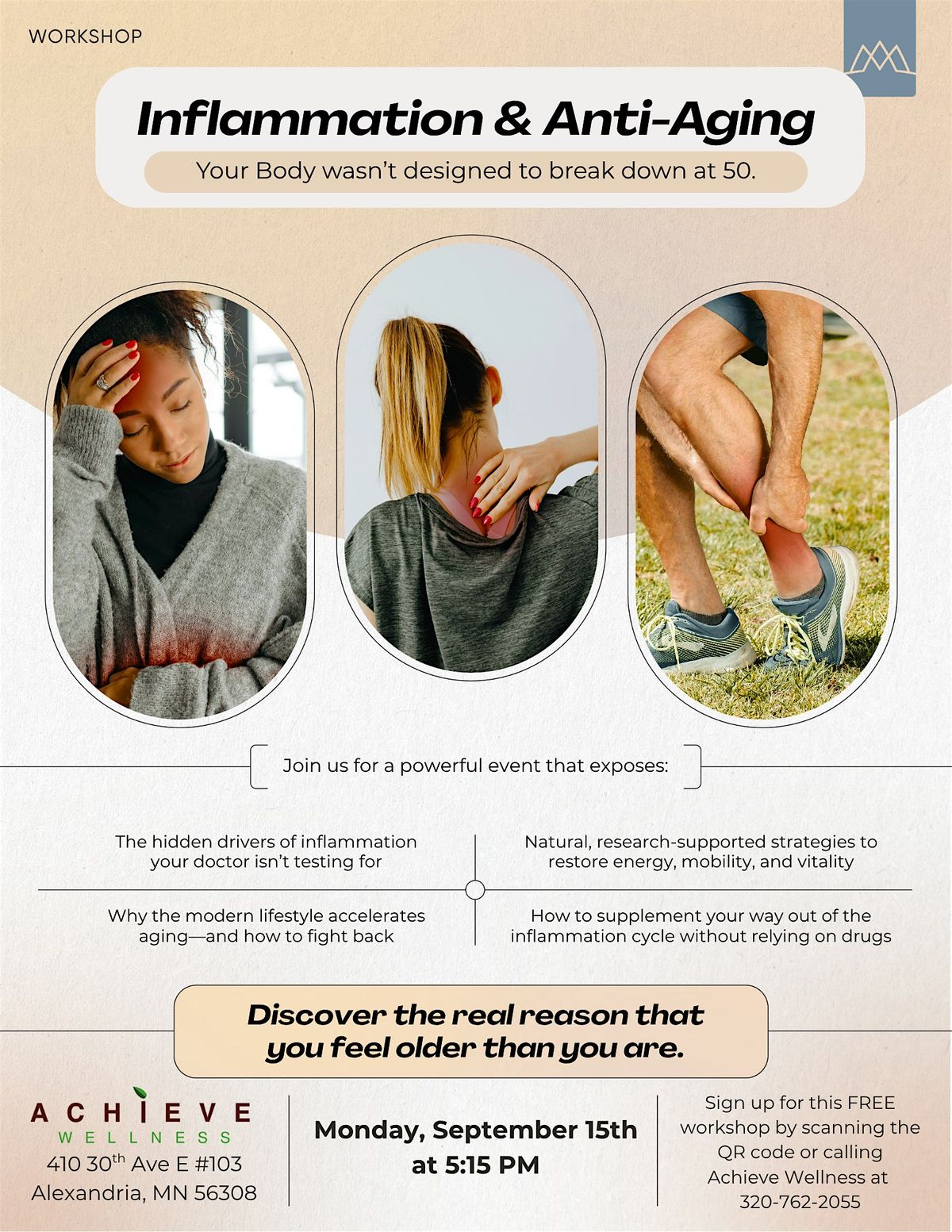 Inflammation & Anti-Aging Workshop, 15 September | Event in Alexandria | AllEvents