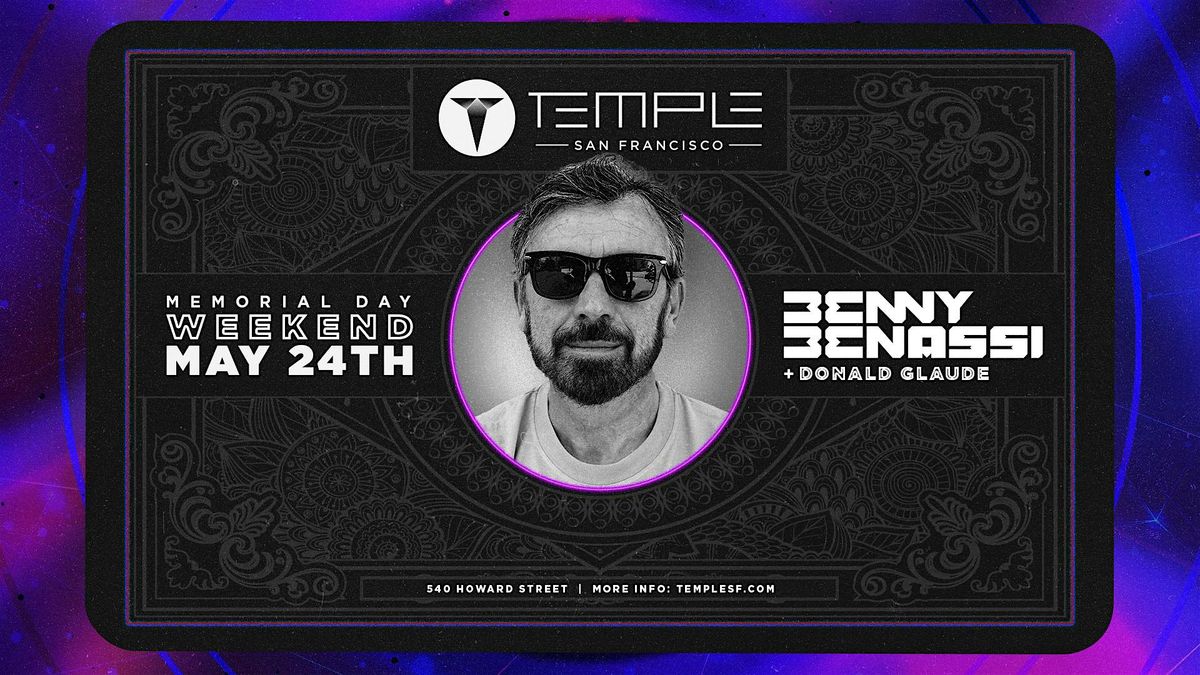 Benny Benassi | Memorial Day Weekend, 24 May | Event in San Francisco | AllEvents