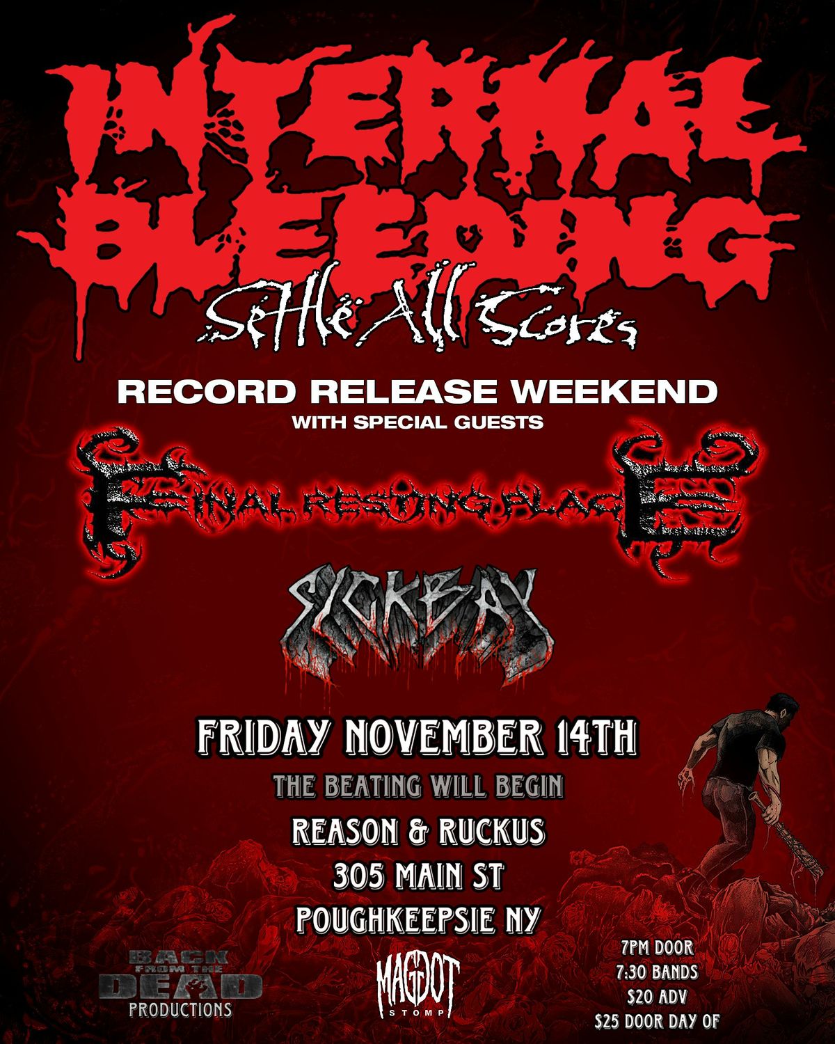 Internal Bleeding, 14 November | Event in Poughkeepsie | AllEvents